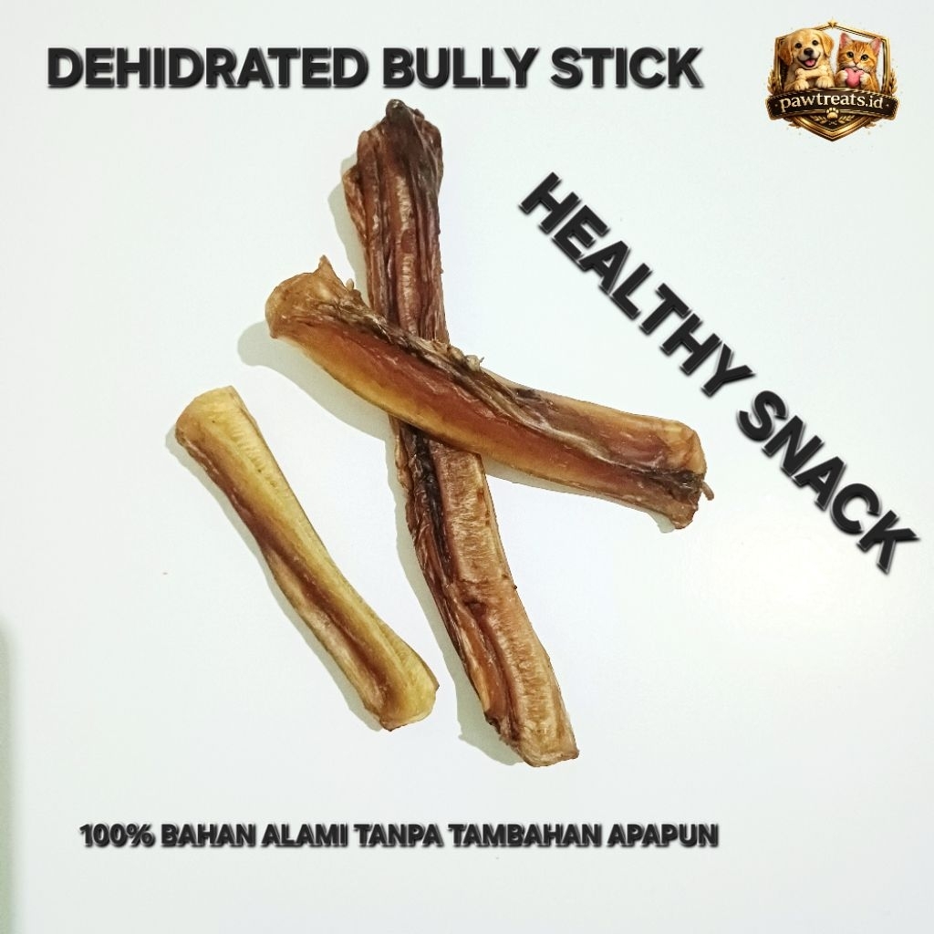 Pawtreats.id - Otot Sapi Kering - Dehidrated Bully Stick - Snack Anjing - Snack Kucing