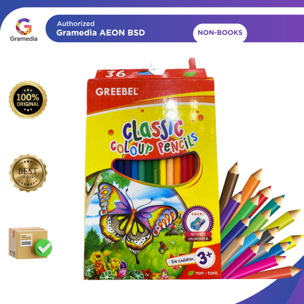 Pensil Warna Greebel 36 Classic / Pensil Warna Greebel 36 Warna - Gramedia AEON BSD