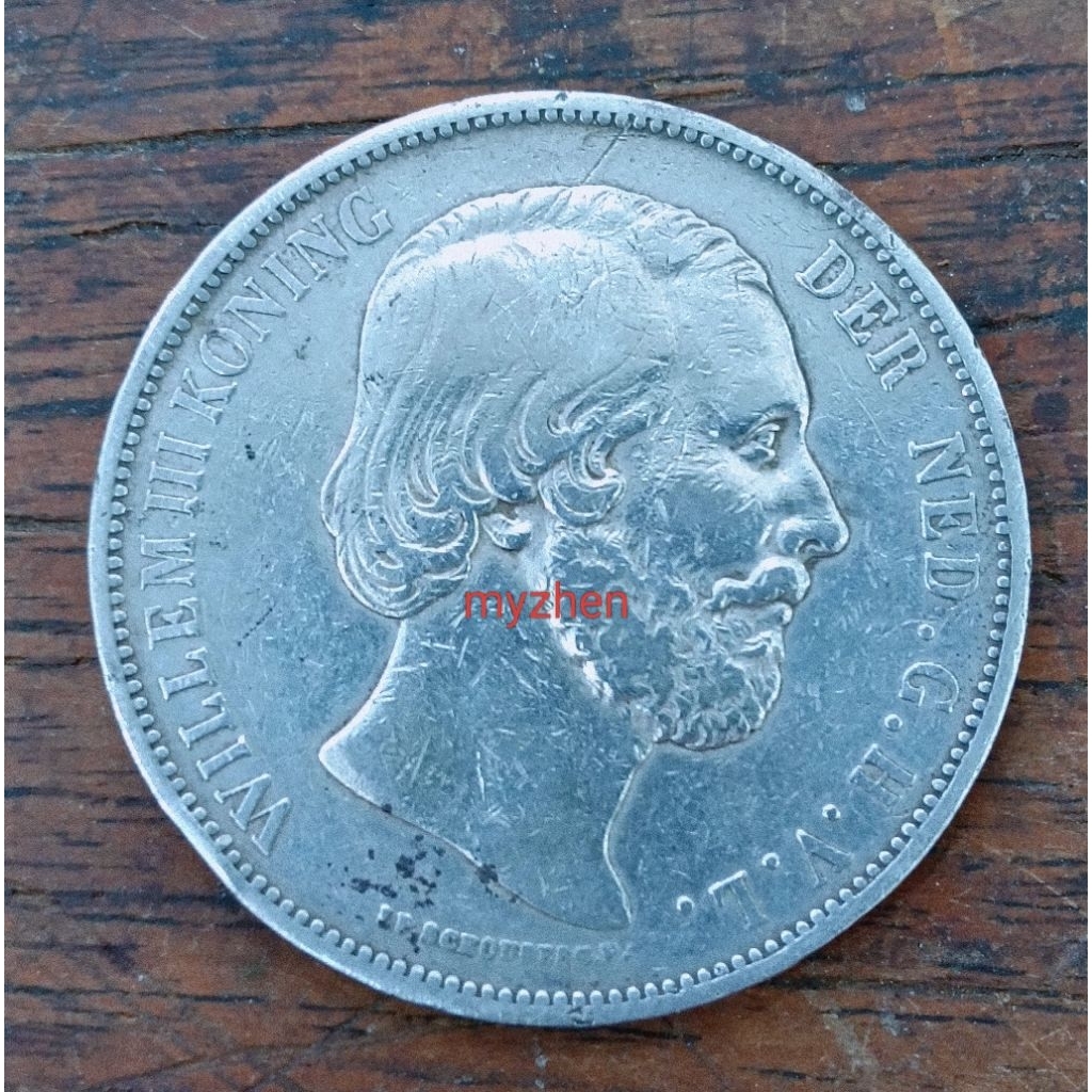 (Y)koin perak Willem lll 1873 asli