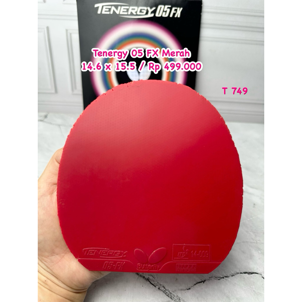 second karet pingpong tenis meja tenergy 05 FX Merah original market japan