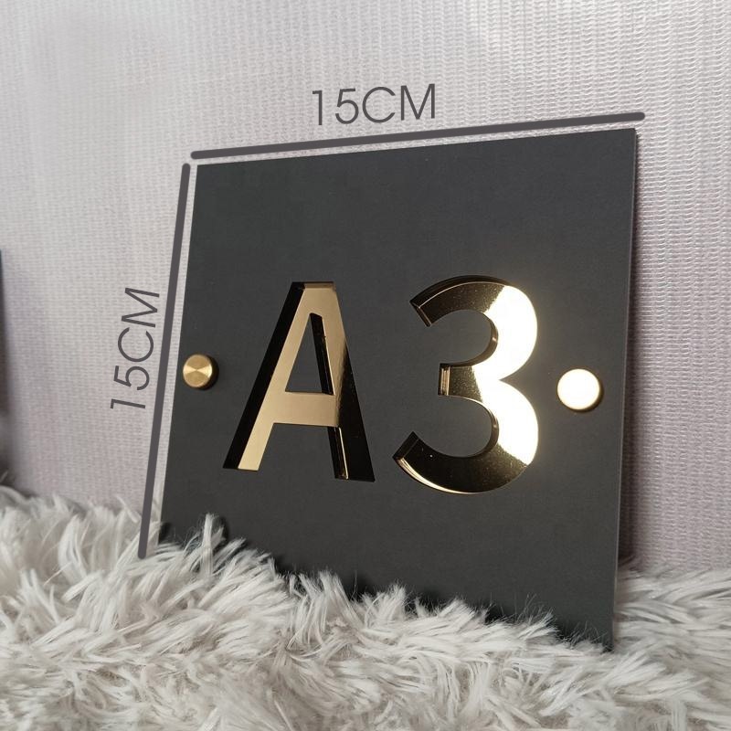 AKRILIK NOMER RUMAH PREMIUM DOUBLE LAYER LASER CUT