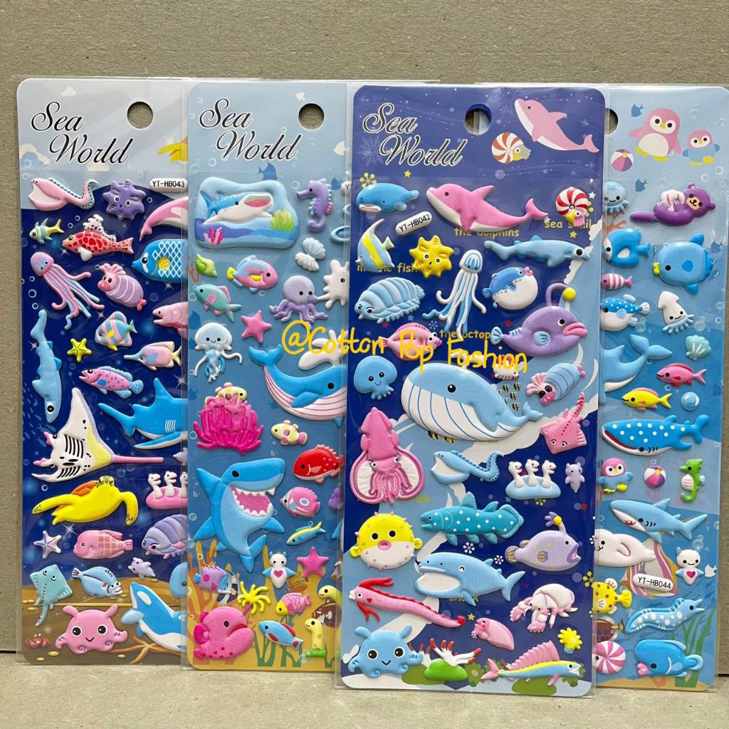 Stiker Laut Hiu Ikan Paus Dekorasi Anak Menghias