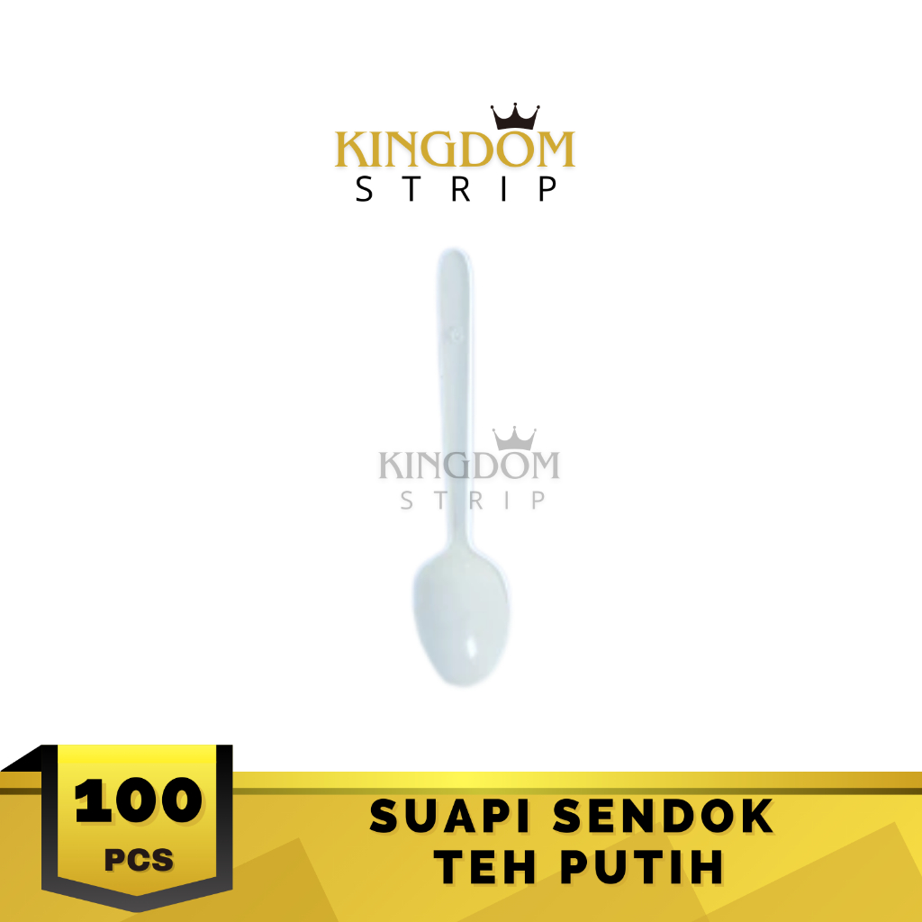 Suapi Sendok Teh Putih - 1 Pcs (Pack Isi 100)