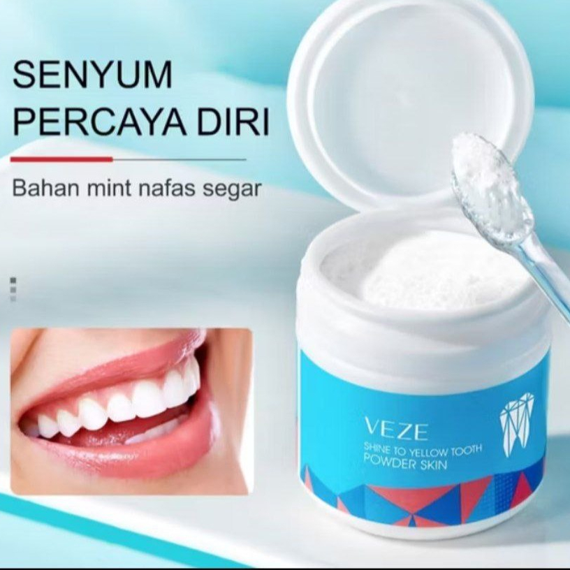 Ouzi bubuk gigi pemutih gigi penghilang noda karang gigi bhm