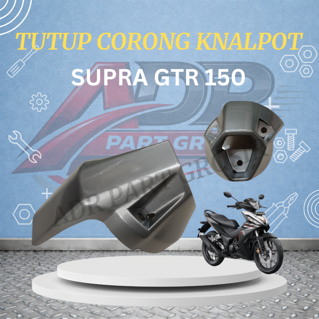 Cover Tail Cap Moncong Ujung Knalpot Honda Supra GTR 150 Moncong Knalpot Supra GTR Silver