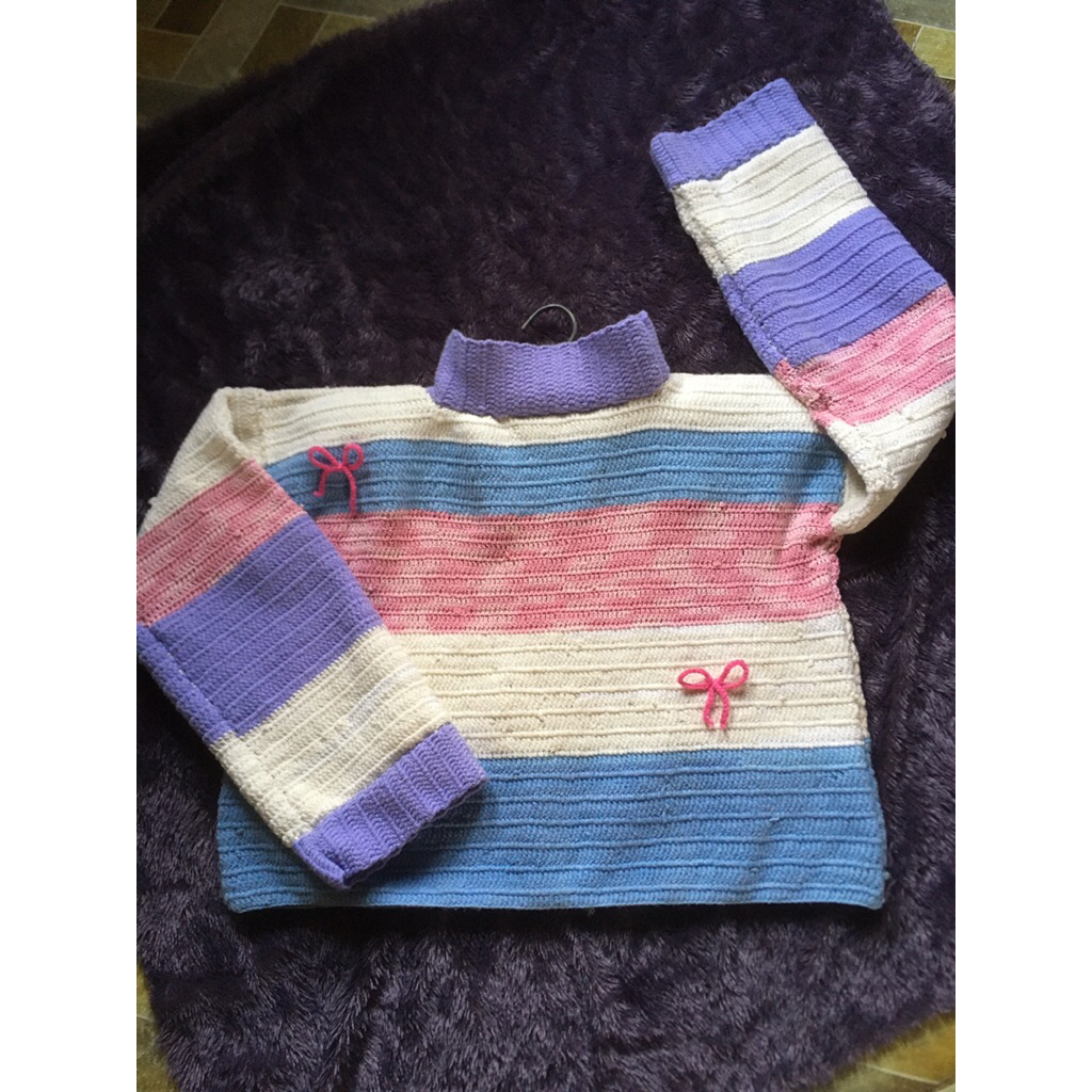 SWEATER CROP CROCHET HANDMADE