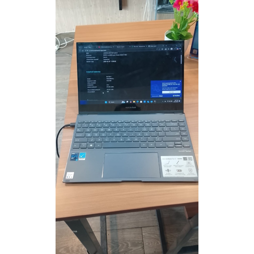 ASUS ZENBOOK FLIP 13 INTEL CORE I5 GEN 11 EVO INTEL IRIS 8/512GB TOUCHSREEN