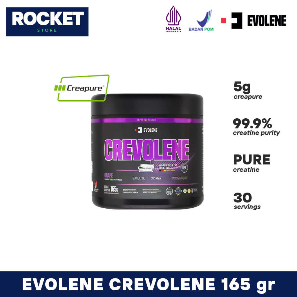 Evolene Crevolene Creapure & Crevolene Monohydrate - Suplemen Fitness Creatine Monohydrate