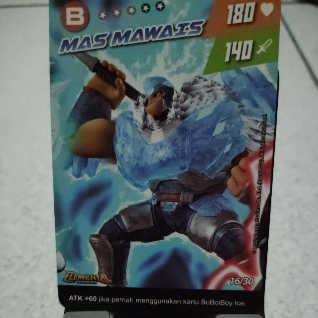 Monsta Galaxy Card Pek Elemental Kartu BoBoiBoy Mas Mawais Limited Edition