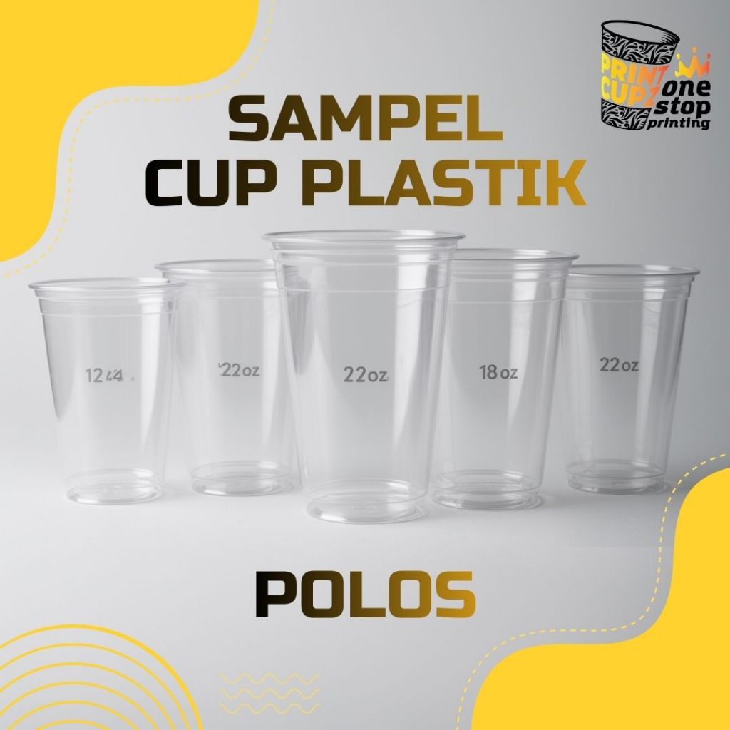 SAMPEL Cup Plastik Polos Merk Starindo / Polycup Berbagai Ukuran