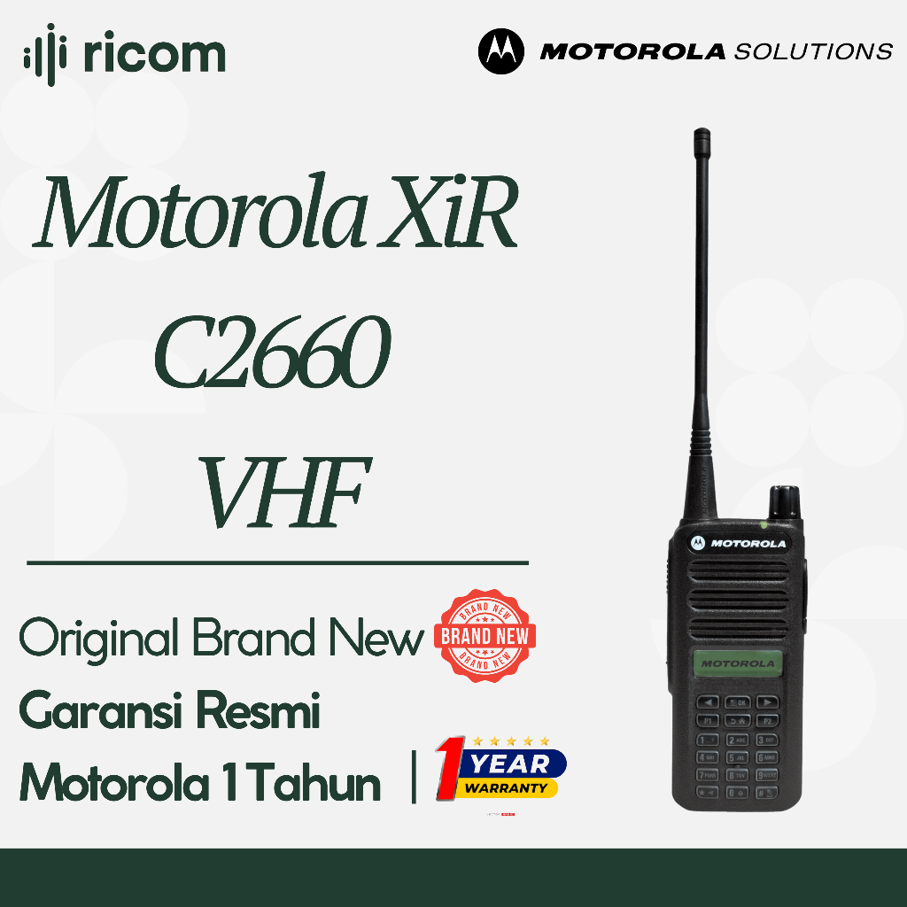 Motorola XiR C2660 VHF – Handy Talky HT Original Garansi Resmi 1 Tahun XIR C 2660 C-2660