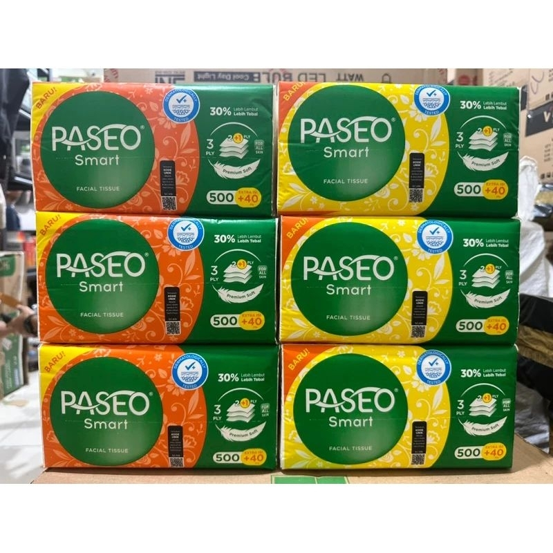 Paseo Facial Smart Soft Pack 250's Tissue Bahan Lembut Bisa Grosir Ready Stock