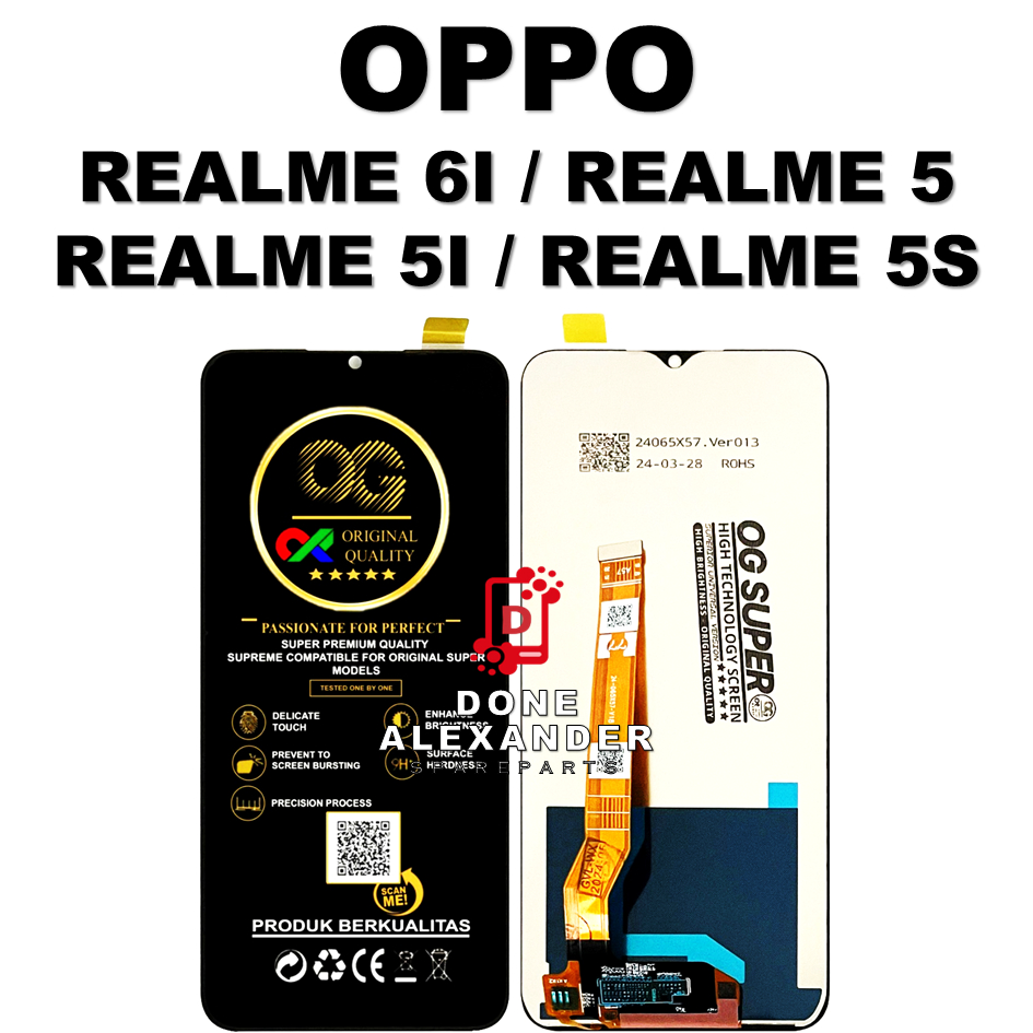 LCD TOUCHSCREEN REALME 6I / REALME 5  REALME 5I / REALME 5S COMPLETE ORIGINAL 100% FULLSET
