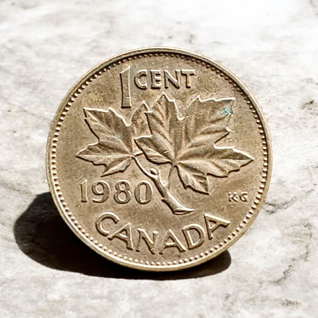 Koin asing Canada 1 Cent 1980