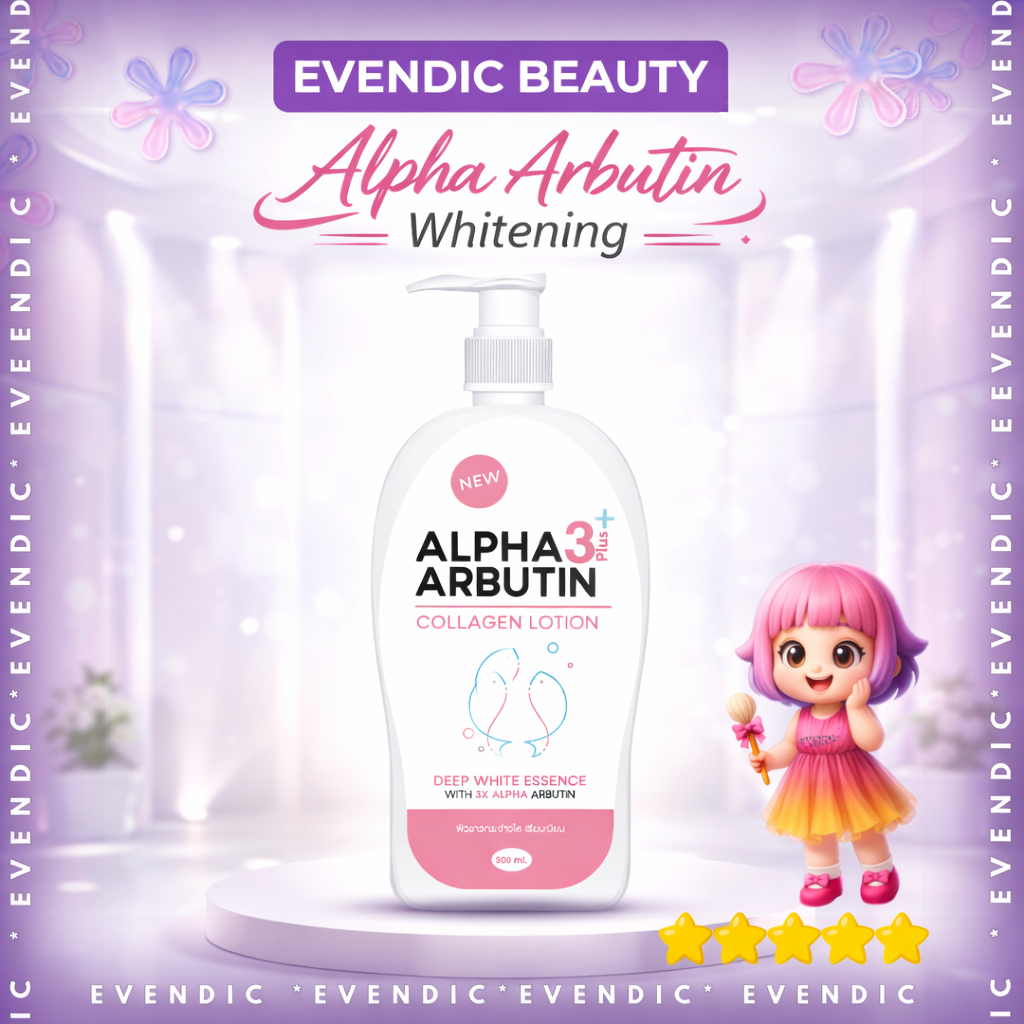 [BPOM] ALPHA ARBUTIN 3 PLUS COLLAGEN WHITENING LOTION HAND BODY LOTION PEMUTIH PEMUTIH BADAN 500ml [