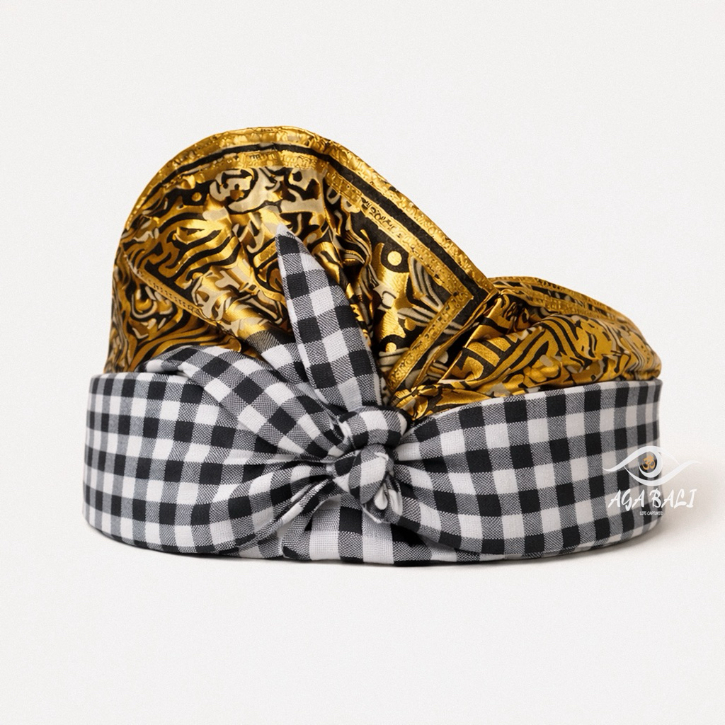 Udeng Bali Jadi Poleng - Udeng Bali Hitam Putih.ag