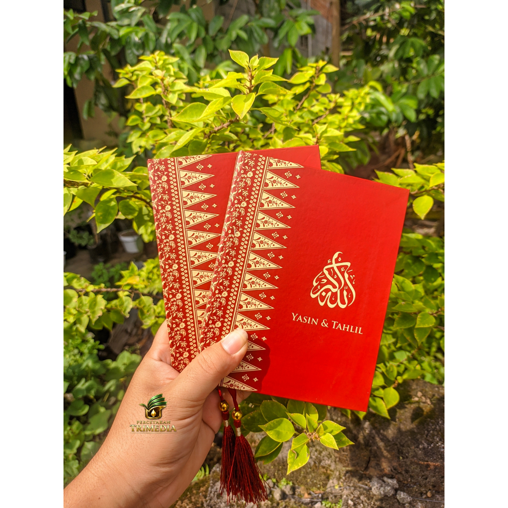 Buku yasin motif songket / buku yasin custom desain / 128 halaman hvs