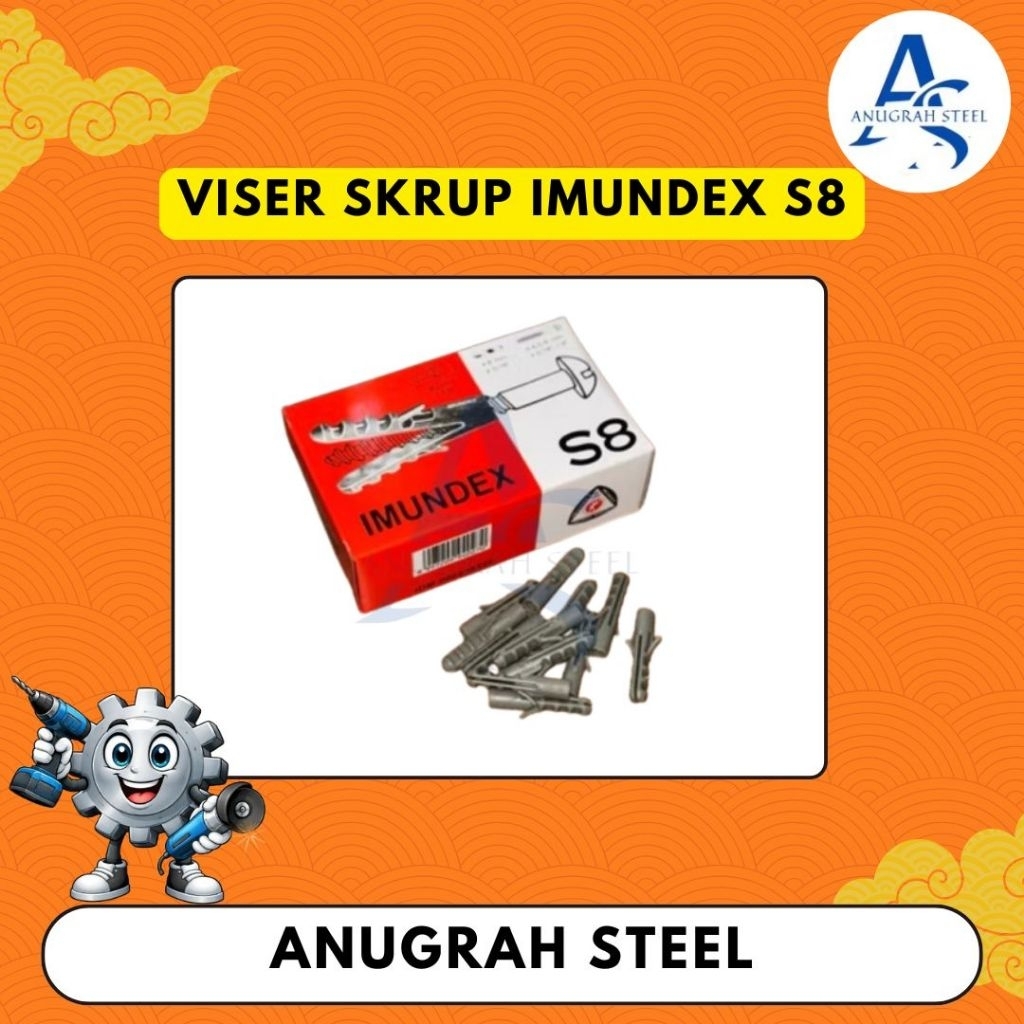 Pengencang Sekrup Viser Fisher Plastik Kuat Lentur S6 S8