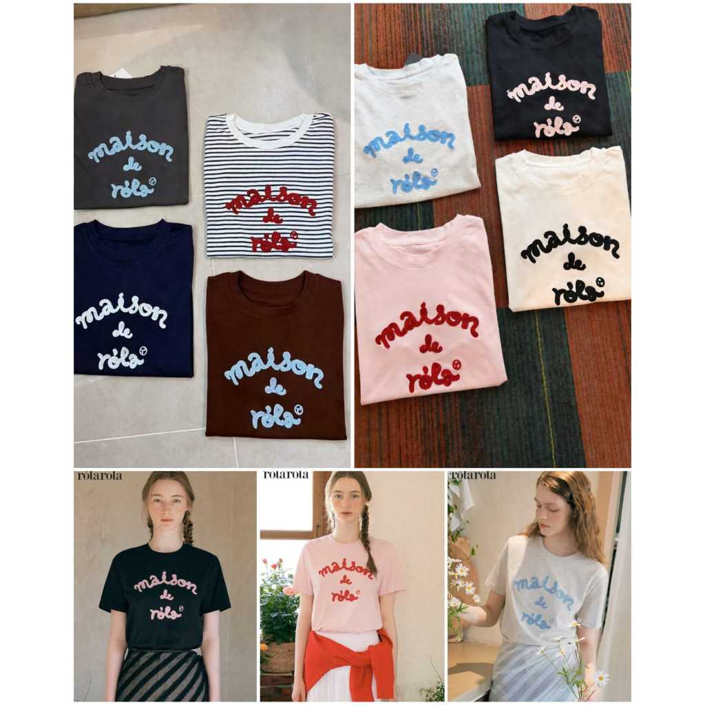 Kaos Maison de Rola Premium | Kaos Basic Wanita Unisex | F416 Top Maison de Rola