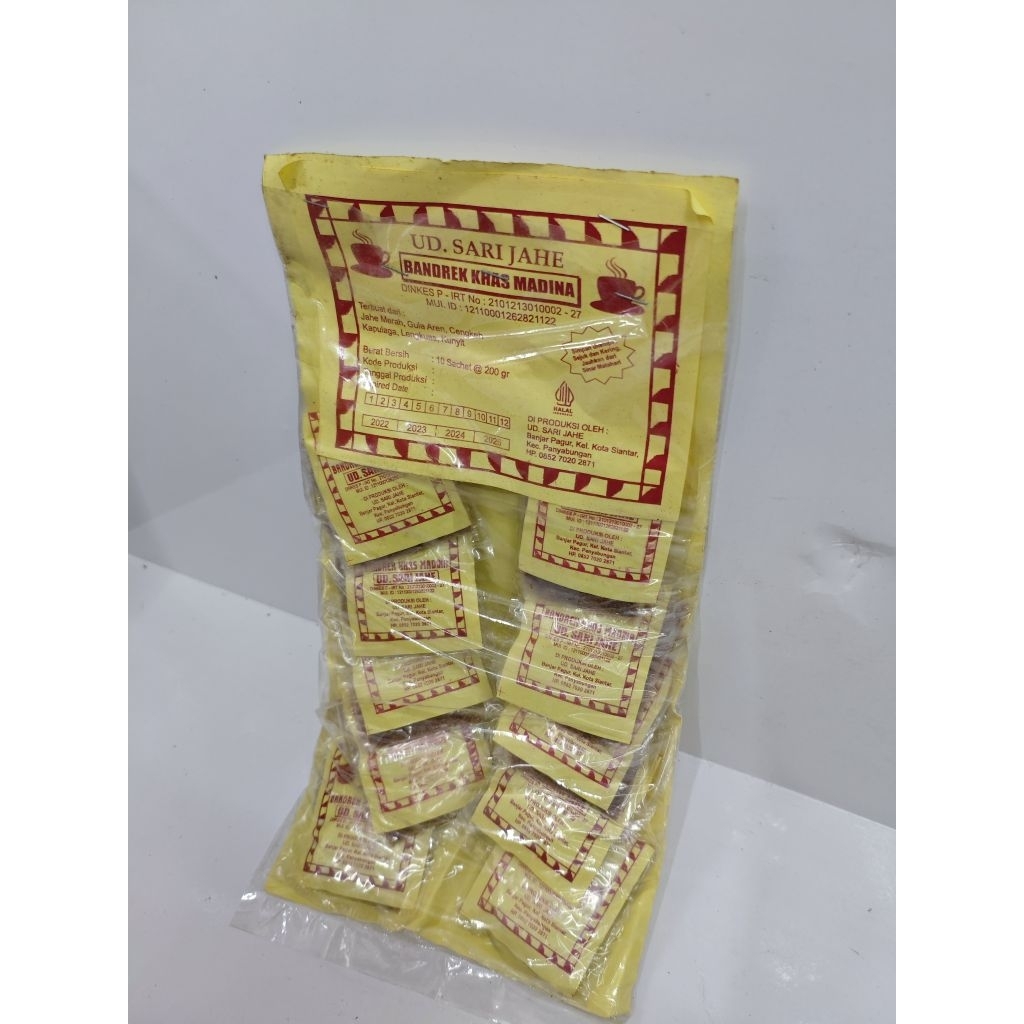 TERMURAH 10 PCS BANDREK JAHE MERAH khas madina terbuat dari jahe merah, gula aren, cengkeh, kapulaga