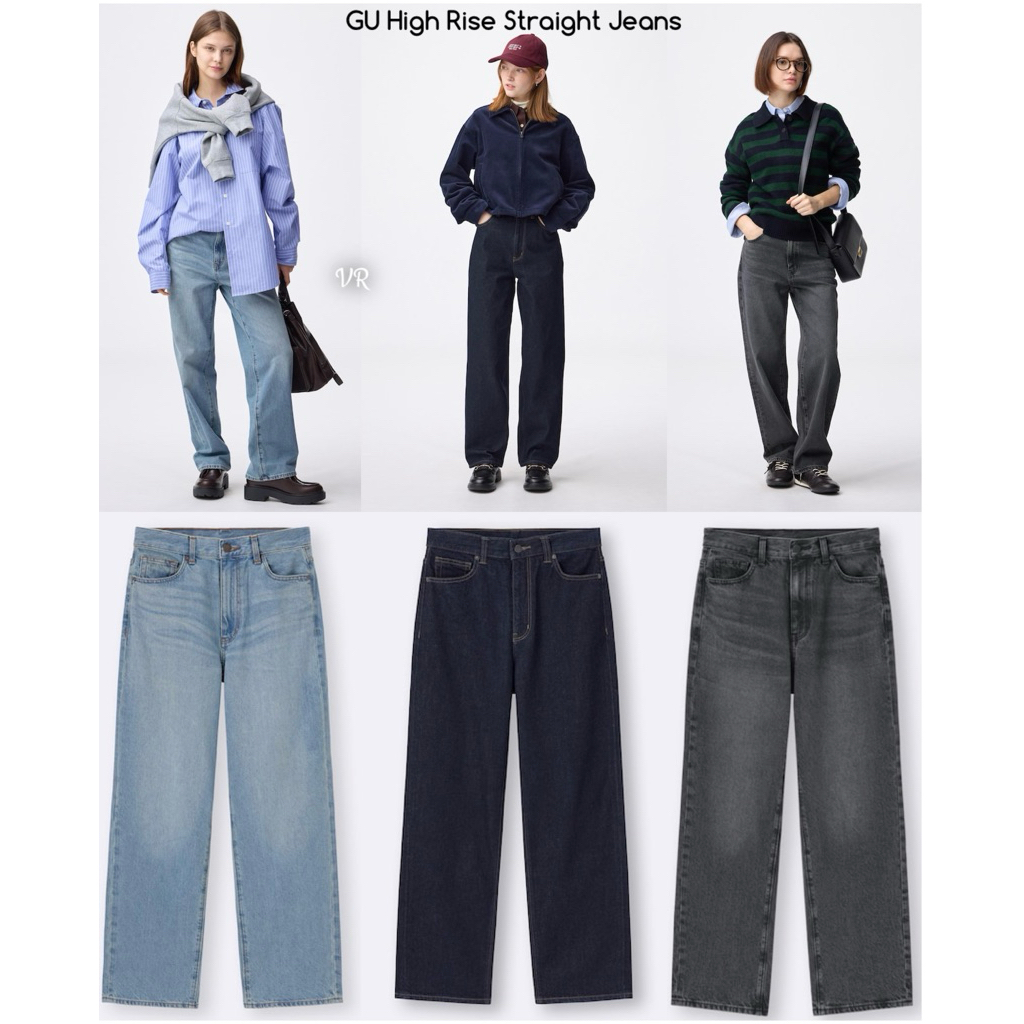 [ PART 1 ] CELANA HW WIDE LEG KULOT DENIM JEANS BOYFRIEND GU