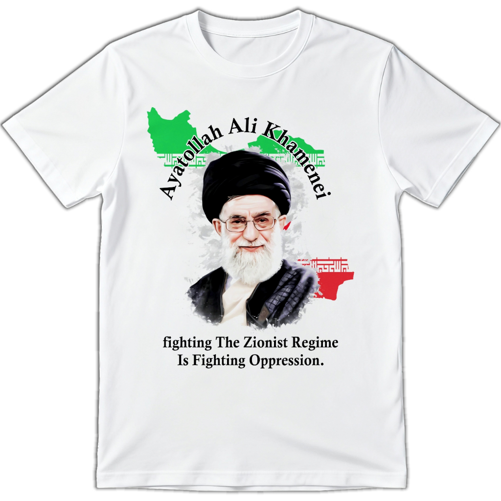 Kaos ALI KHAMENEI || KAOS AYATOLLAH ALI KHAMENEI || Kaos Tshirt IRAN || Cotton Combad 24s 30s