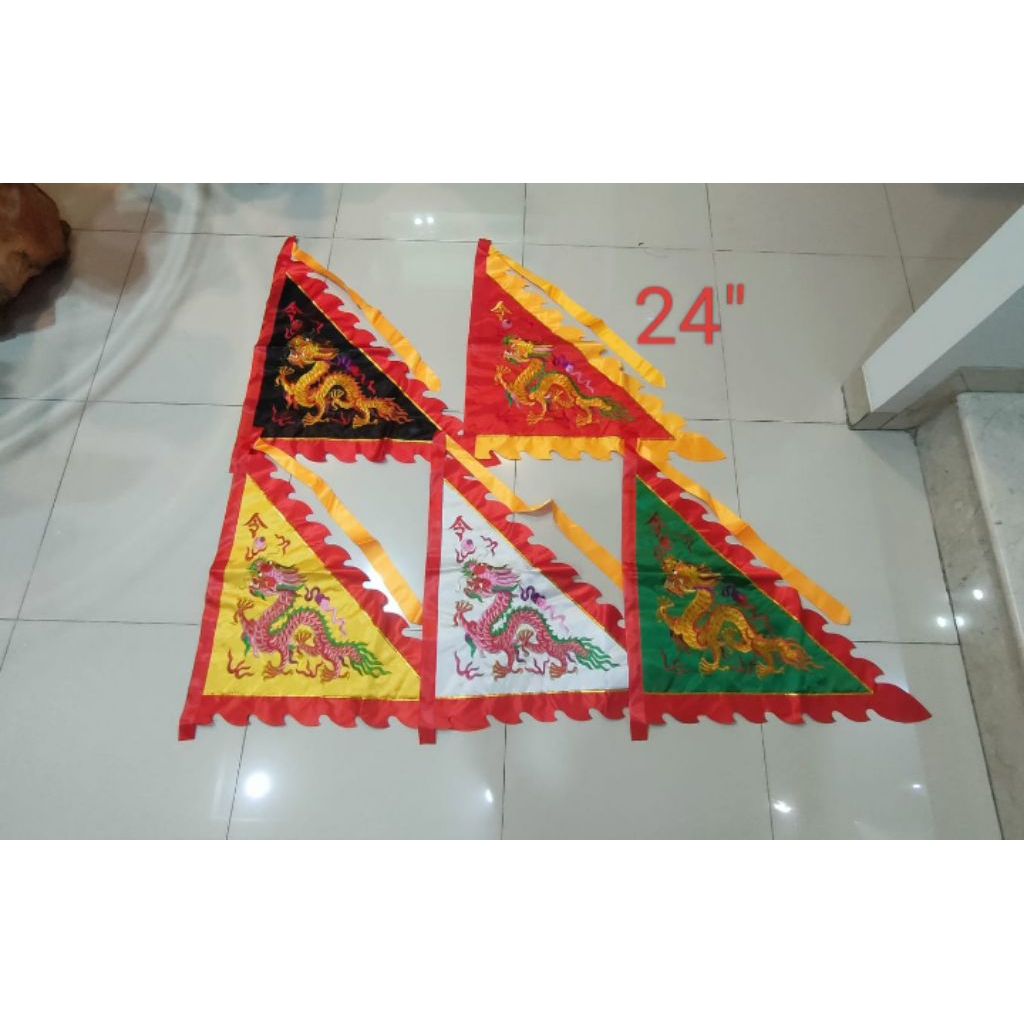 bendera panji naga 5 Warna / bendera naga 5warna - ukuran 24inch