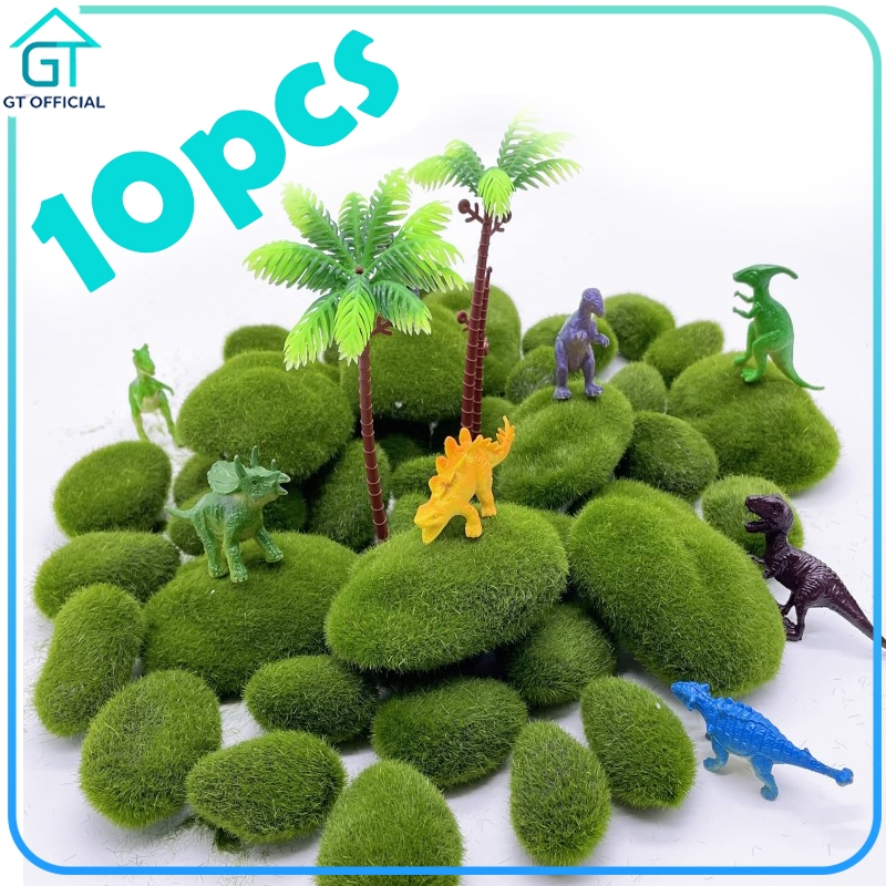10Buah BATU LUMUT Mos Artificial Moss Stone Lumut Awetan Moss Palsu Sintetis Moss Stone Moss Sinteti