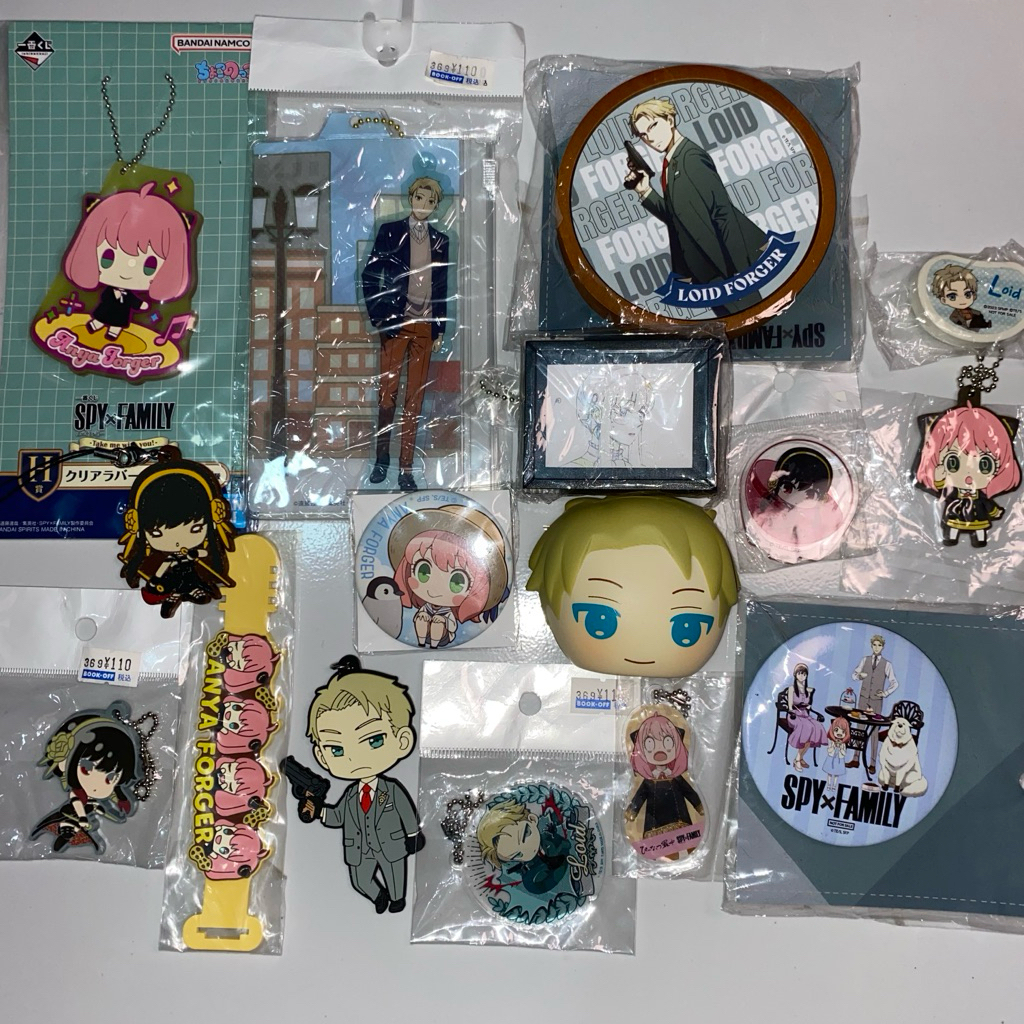 (Bisa Satuan Chat Admin) Take All Spy × Family Merch Merchandise Anime Badge Rubber Anime Populer da