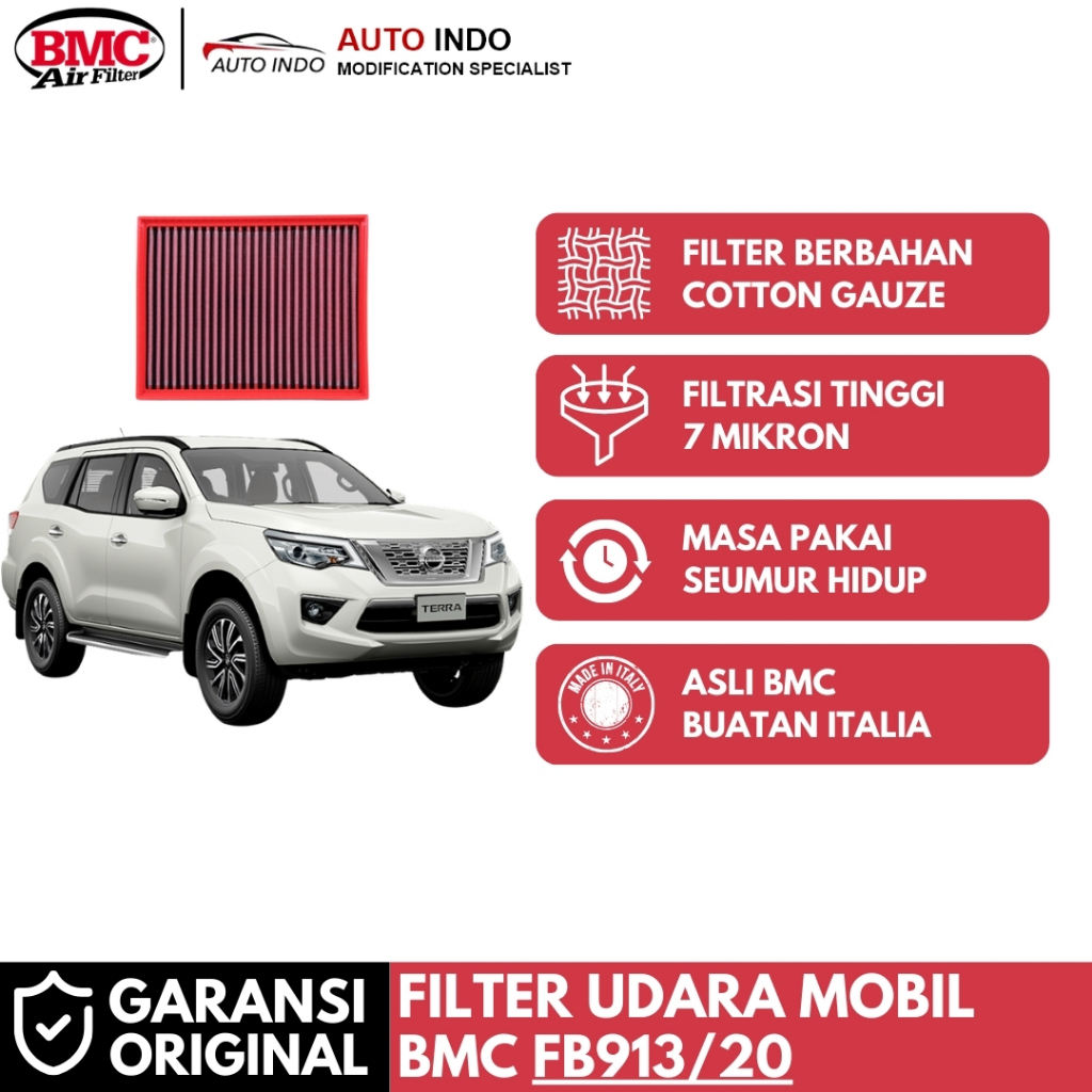 Filter Udara Mobil BMC FB913/20 untuk Nissan Terra | Asli BMC