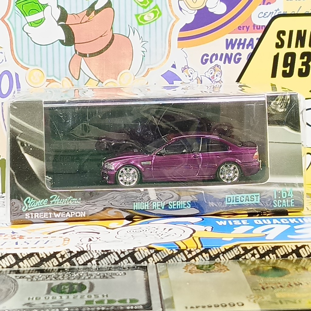 Stance Hunter BMW M3 E46 purple Street weapon bmw m3 1 of 499 diecast 1 64