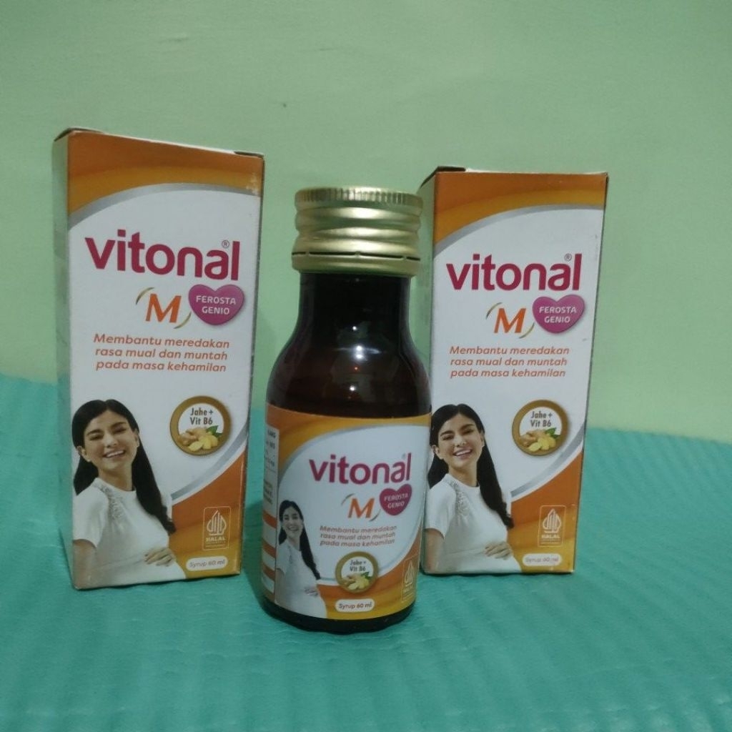 VITONAL M SIRUP SUPLEMEN OBAT MUAL DAN MUNTAH  60ML EXP MARET 2027