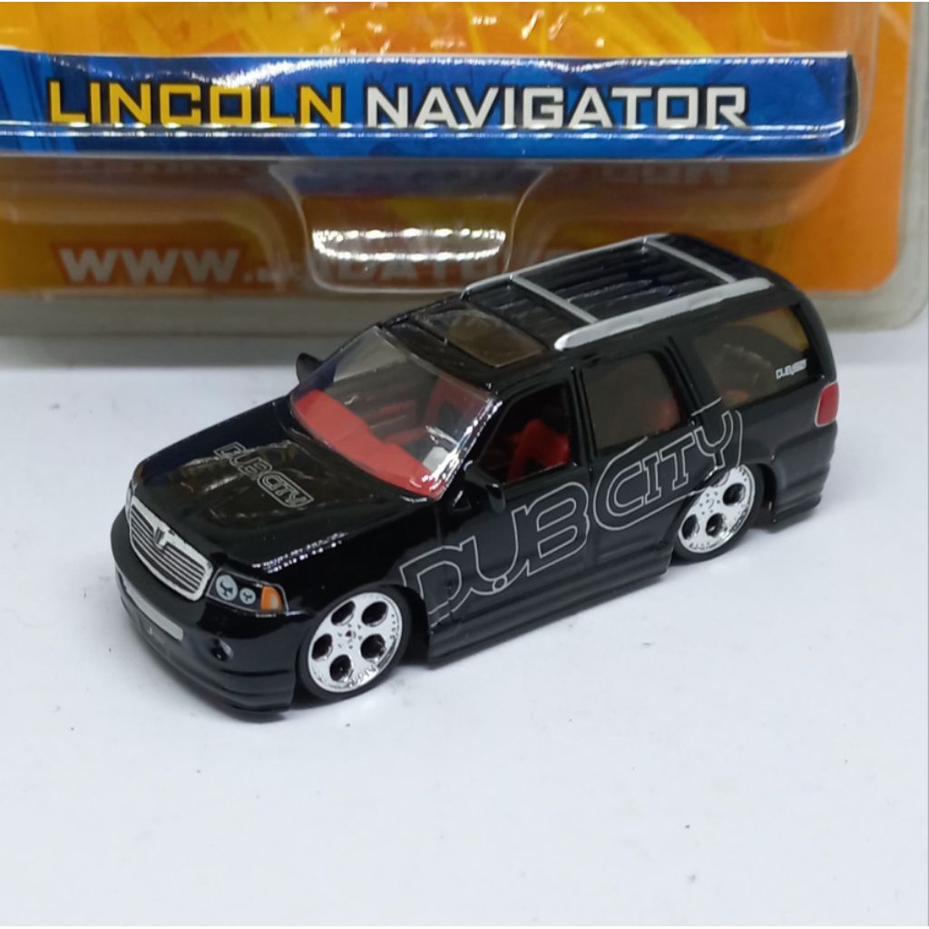 jada toys 2003 lincoln navigator dub city black loose diecast 1/64 (t)