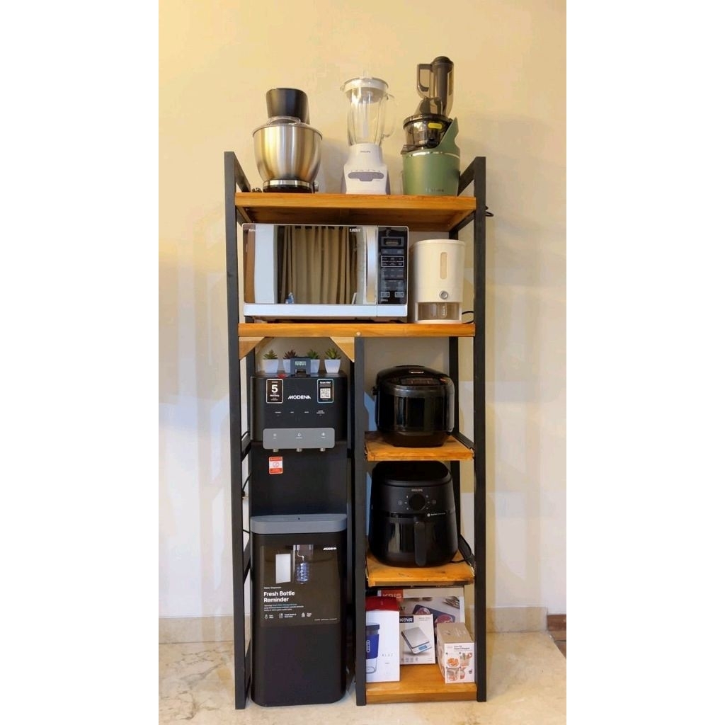 RAK DISPENSER GALON BAWAH KAYU JATI