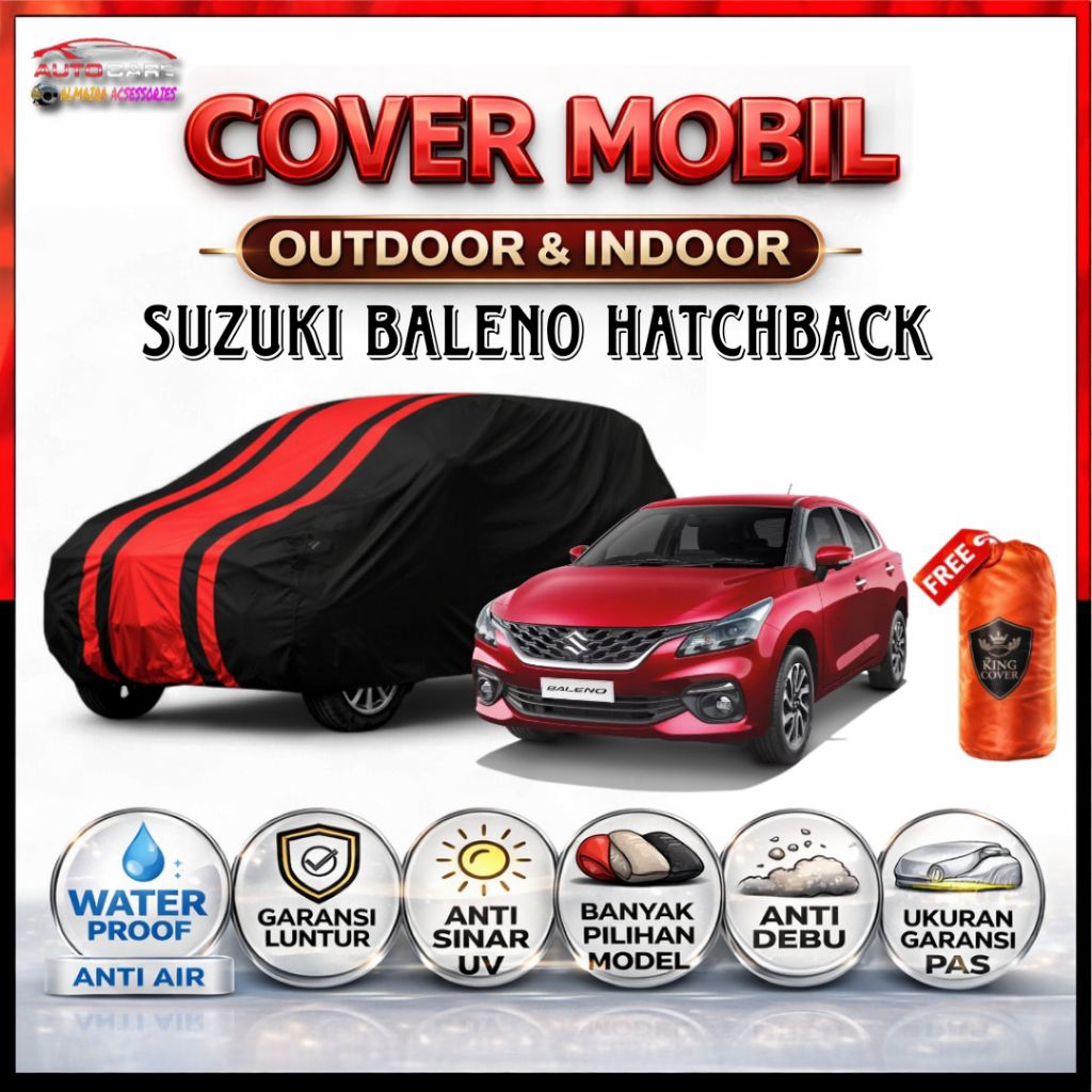 SARUNG MOBIL BALENO HATCHBACK COVER MOBIL SUZUKI BALENO HATCHBACK 2019 2020 2021 2022  MANTEL MOBIL 