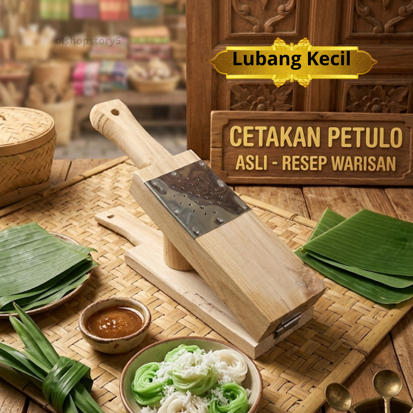 Putu Mayang Kayu / Cetakan Petulo Kayu Lubang Bulat Kecil