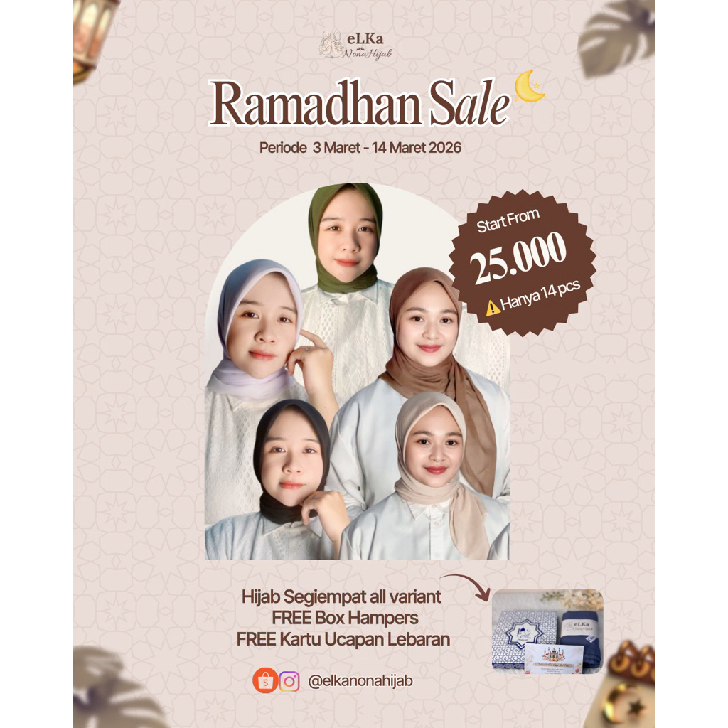 [FREE Box Hampers] Sora Paris Jadul (Hijab Segiempat Paris Jadul Premium)