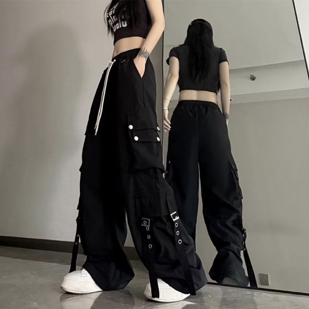 Cargo Pants Panjang Wanita Baggy Korean Style Casual Streetwear