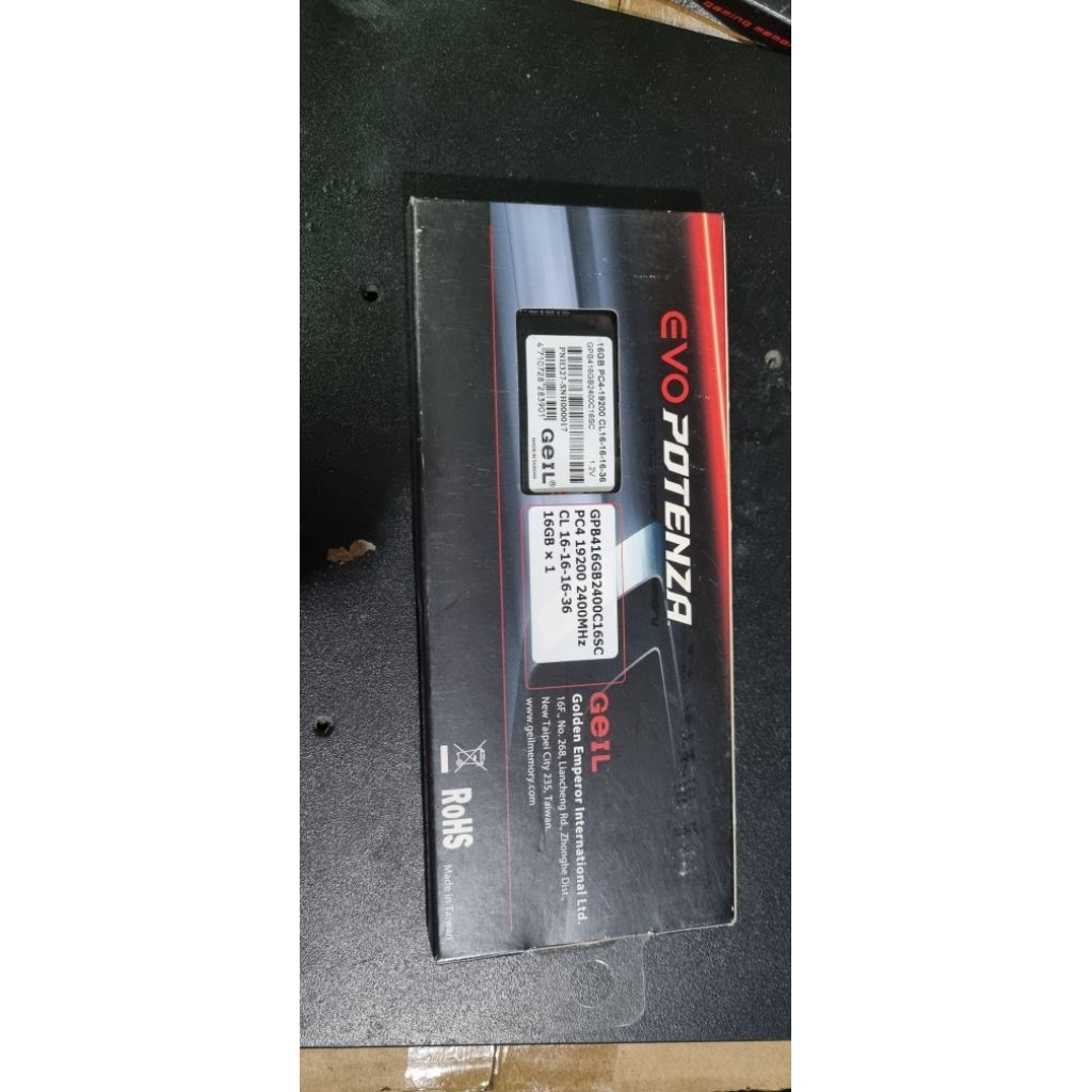 ram geil evo potenza 16gb x 1 PC2400mhz garansi lifetime PT cahaya distribusi nusantara normal liken