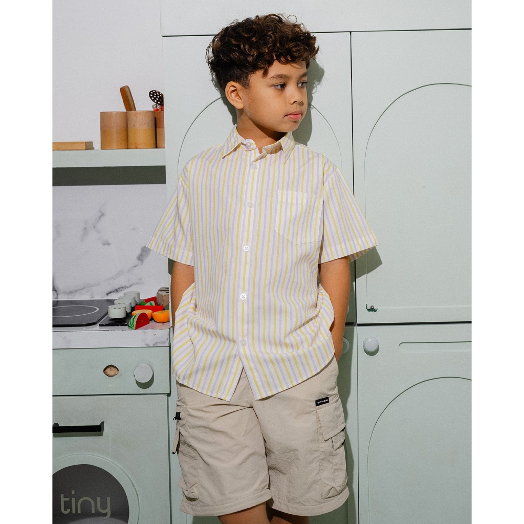 LEWIS EMMA - Sol Shirt (6 Bulan - 10 Tahun) Kemeja Anak Laki-laki Lengan Pendek