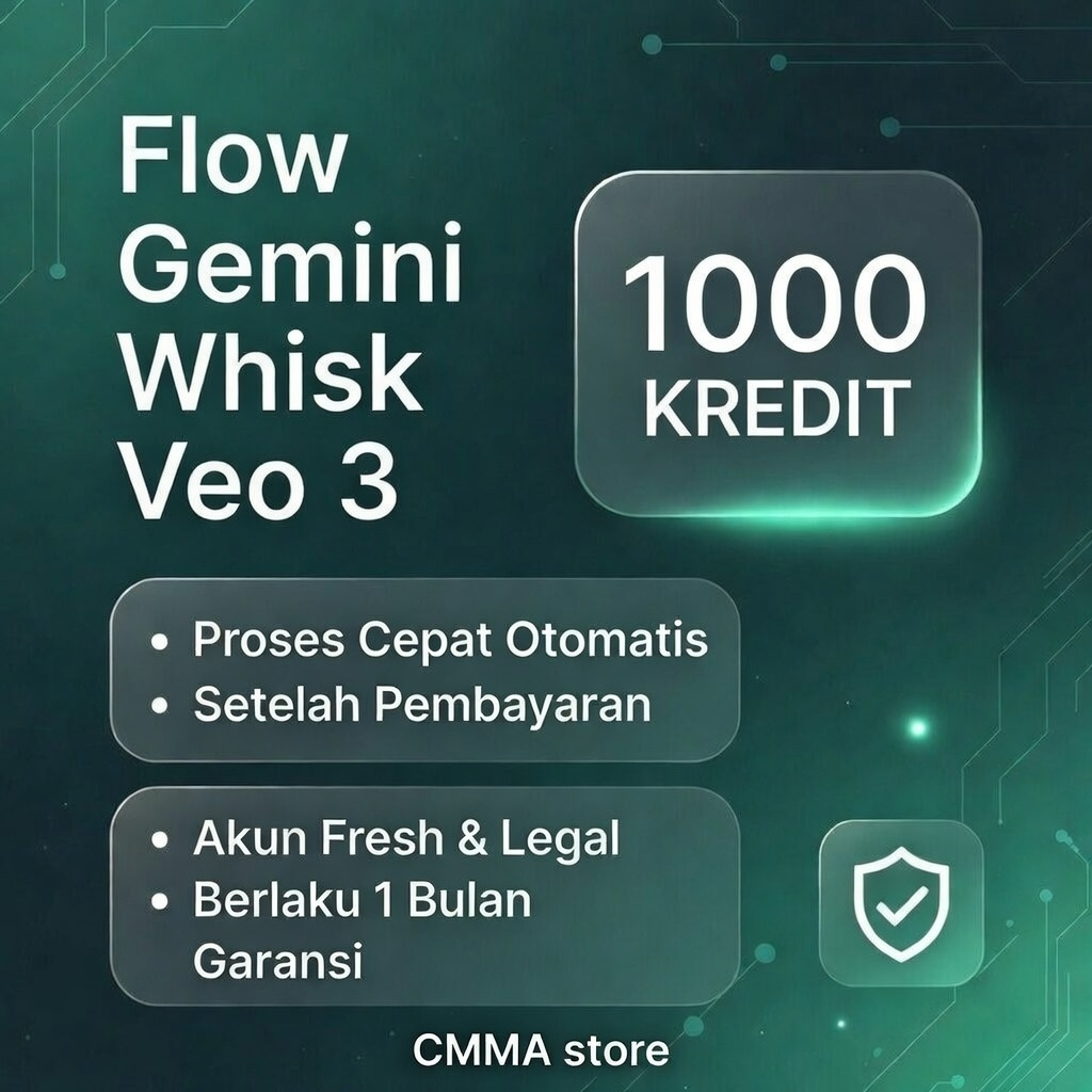 Flow AI Pro Veo 3 - 1000 Kredit | Gemini ai PRO, Whisk ai PRO | 1 Bulan | Gmail admin | penjual