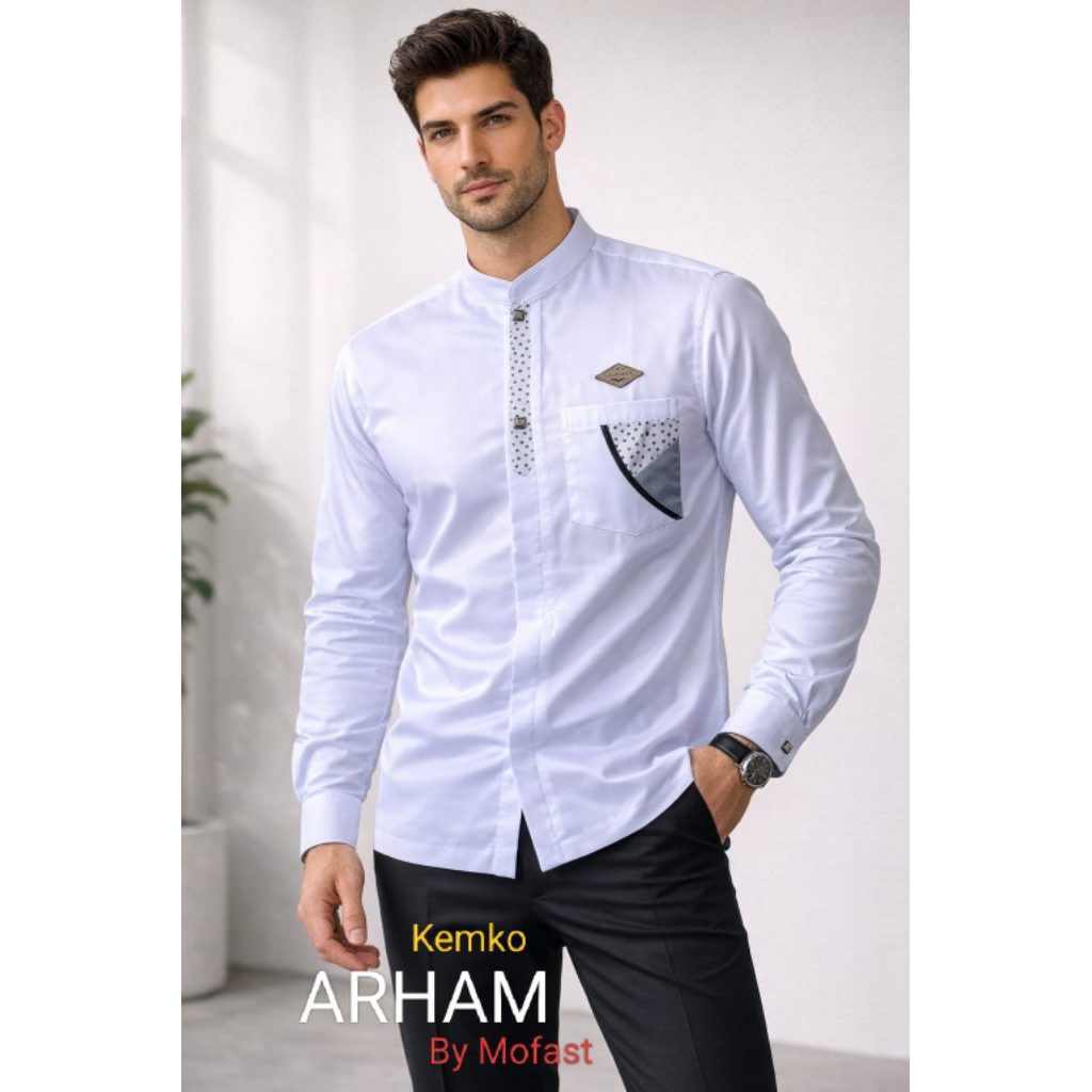 Baju Koko putih lengan panjang, Hitam lengan panjang dewasa