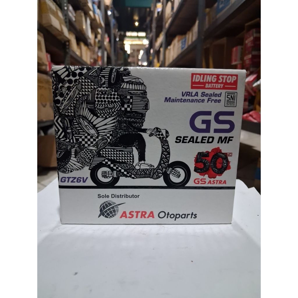 AKI GS GTZ6v ORI, IDLING STOP, Berkualitas