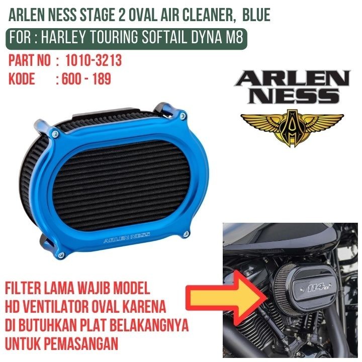 ARLEN NESS STAGE II AIR FILTER KIT BLUE HARLEY DYNA SOFTAIL TOURING FOR HARLEY DYNA SOFTAIL TOURING