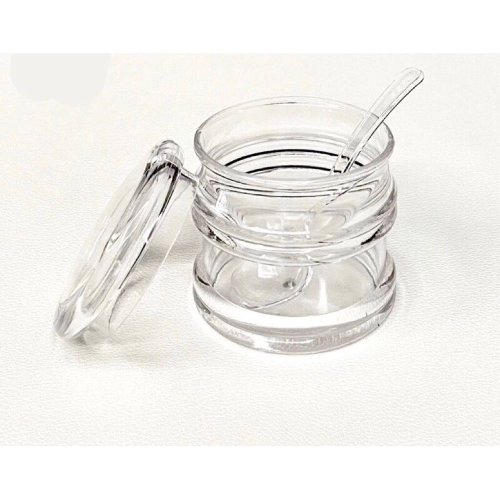 Chili Bowl kecil 7cm tempat wadah sambal bumbu cabe saos oil minyak kecap acar akrilik set dengan se