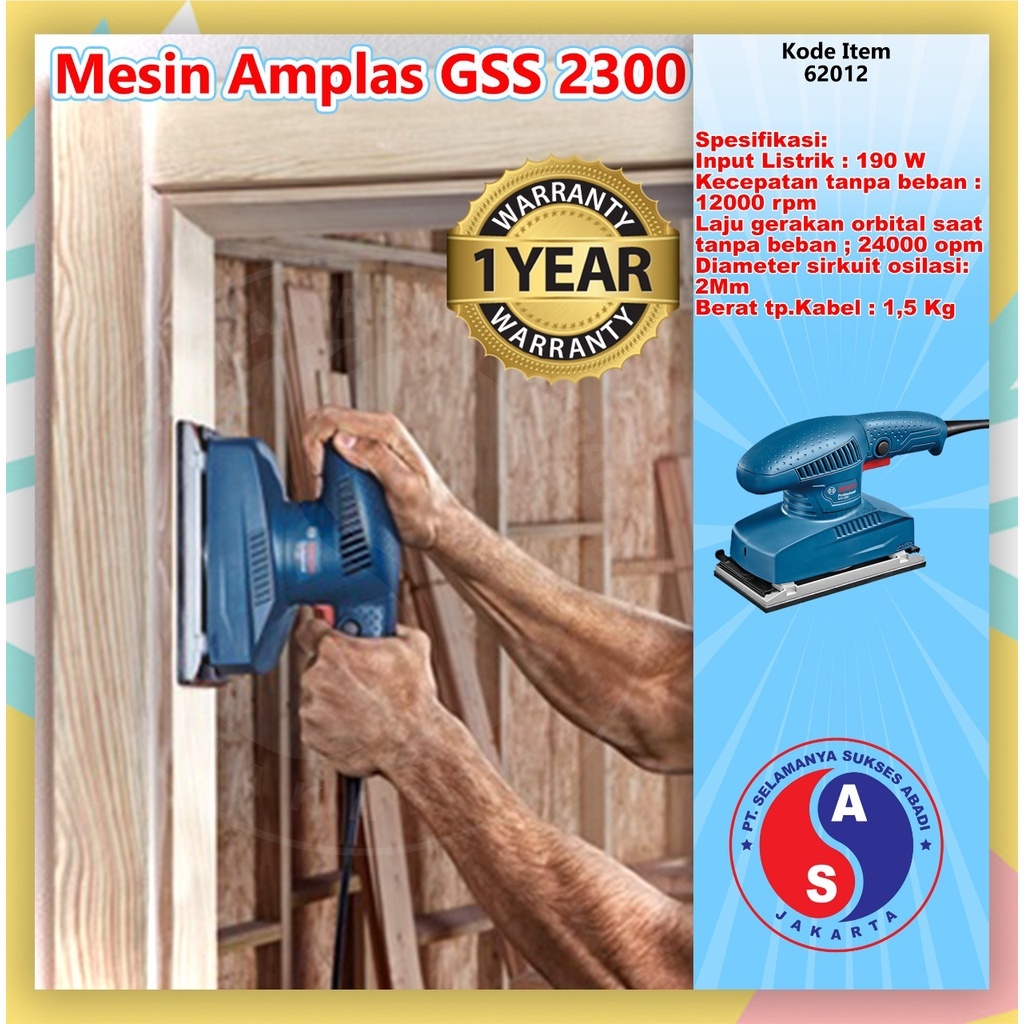 Mesin Amplas - Bosch GSS 2300