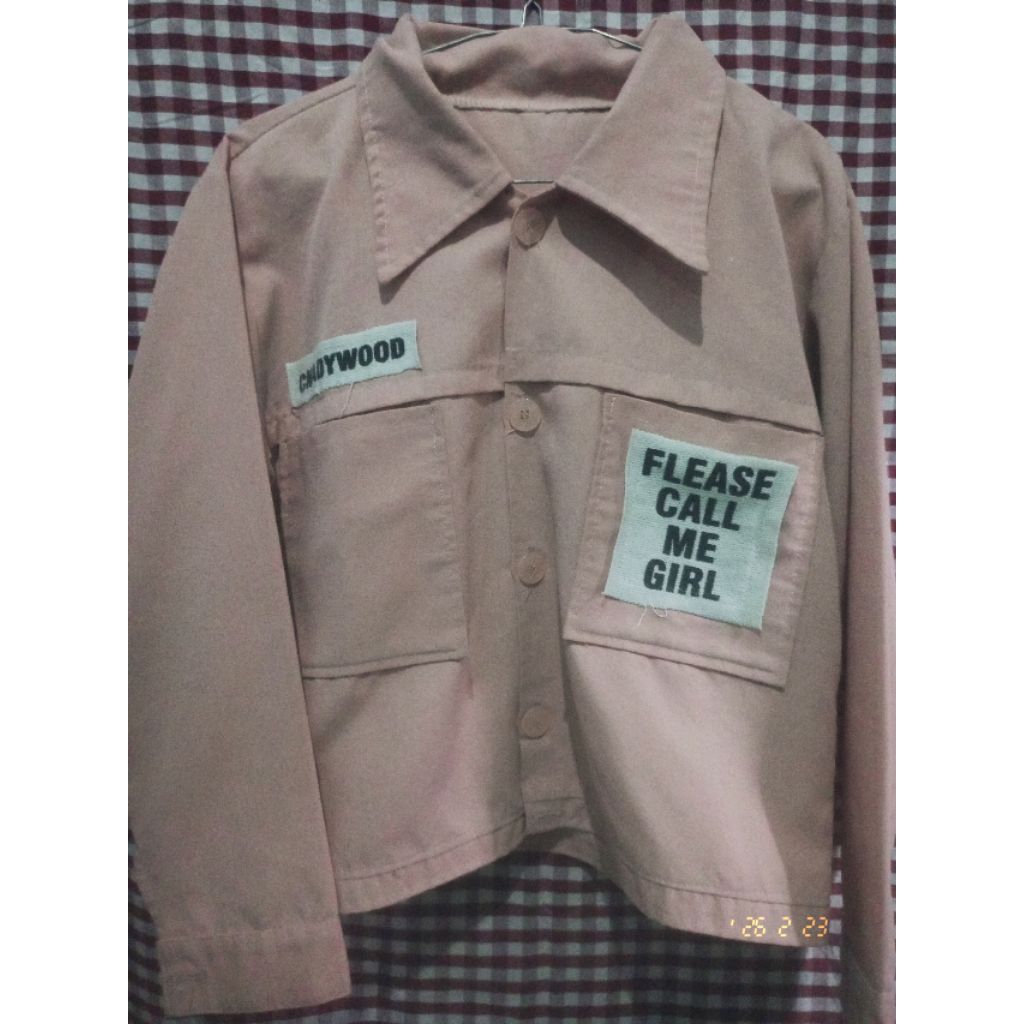 outer wanita baby canvas pink
