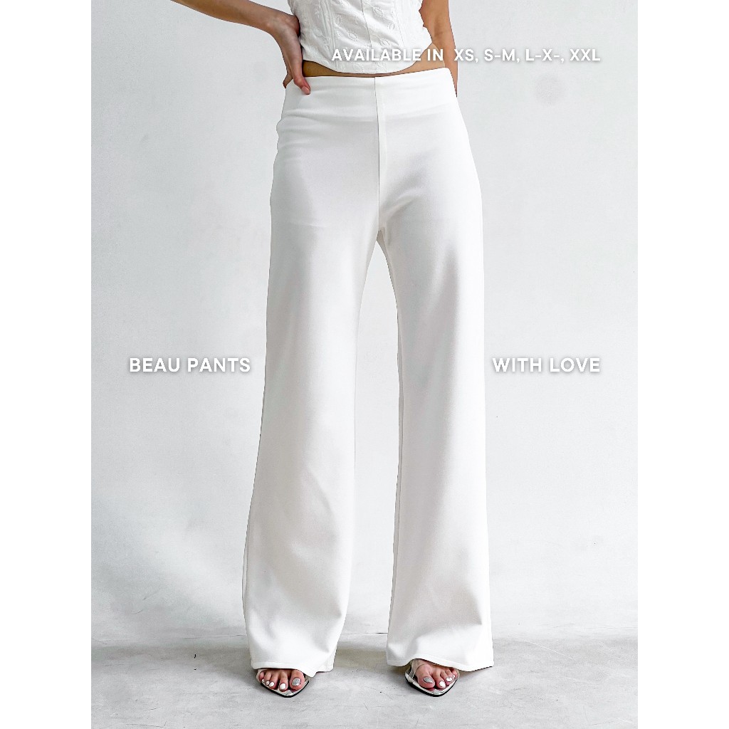 With Love The Brands | BEAU PANTS | Celana Panjang Wanita | Celana Kantor | Celana Highwaist | Celan