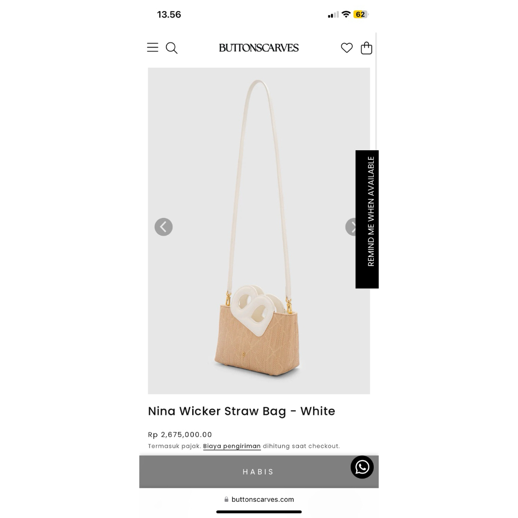Nia Wicker straw bag - white