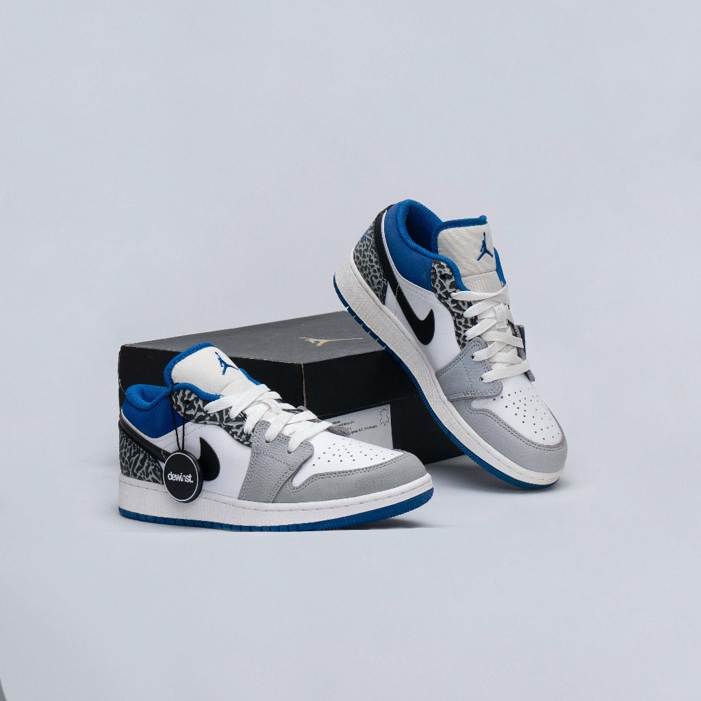 Air Jordan 1 Low SE True Blue Elephant GS